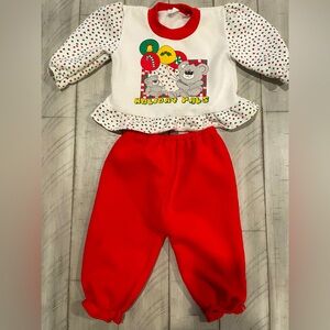Vintage 90’s Babyfair Girls Holiday Outfit Sz 24 Months